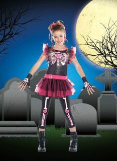 Sweether Skeleton Girl Halloween Party Light Up Costume Stunning Tutu