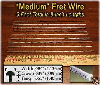 Guitar Fretting Kit Medium/Medium Fret Wire + Great How to Guide on