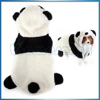 Dog Puppy Pet Coat Jacket Costume Outfit Panda Hoodie Hooded Jumpsuit