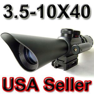 Tactical Red/Green dot laser Scope sight 3.5X 10X Crosshair 40mm Mount