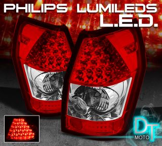 05 08 DODGE MAGNUM PHILIPS LED PERFORM RED CLEAR TAIL LIGHTS LAMPS