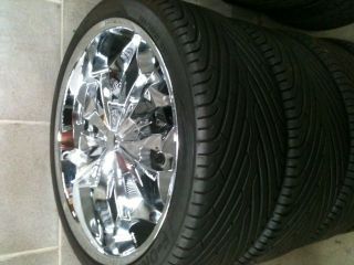 22 chrome wheels and low profile tires magnum, 300, charger