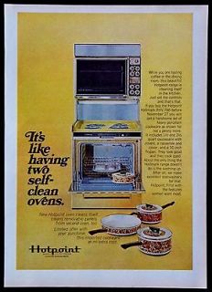 Vintage 1969 Hotpoint Range Stove Oven Magazine Ad