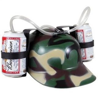 Helmet Hard Hat Funny Party Beer Pop Can Drinking hat w/ Straws