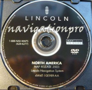Lincoln Navigator Aviator LS Town Car Navigation DVD MapRelease 2003