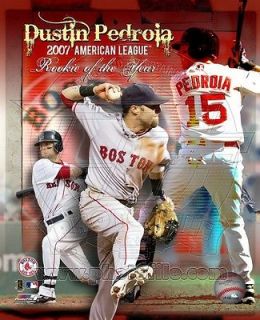 DUSTIN PEDROIA Boston Red Sox 2007 ROOKIE OF THE YEAR ROY LICENSED
