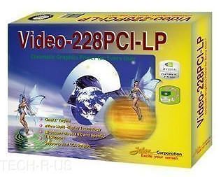 Video 228PCI LP Graphics Card Support low profile Dual VGA 128MB 64bit
