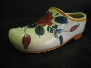 Old Occupied Japan Gaudy Dutch Style HP Pottery Shoe