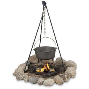 Fire Tripod Campfire Hunting Cook Pot Pan Dutch Oven Iron Cast New