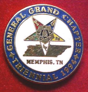 GOLD PLATED PIN ORDER OF THE EASTERN STAR OES MEMPHIS