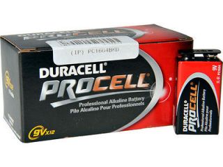 Volt 9V Duracell ProCell Batteries 12 Pack Free Ship