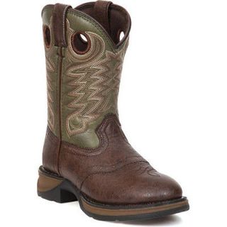 BT306 Rebel by Durango Boys Dusk & Green Saddle Western Boots Size 6