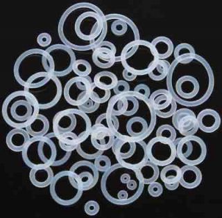 CLEAR RUBBER O RINGS ear plugs tunnels CHOOSE SIZE