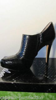 Sam Edelman Ria Black Croc Mock Effect Ankle Boot High Shoe RRP £162