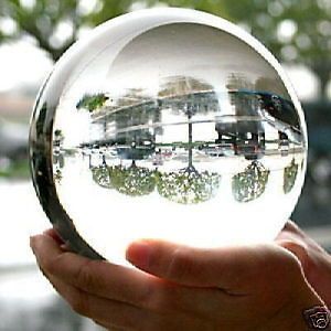 Collectibles White Clear Crystal Ball Sphere 80mm +stand