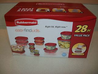 Easy Find Lids 28 Piece Value Set Food Storage Plastic Containers NIB