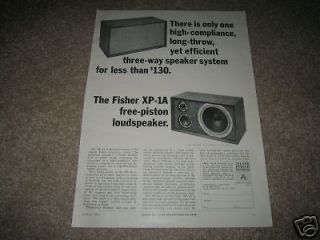Fisher XP 1a Speaker AD from 1964,perfect