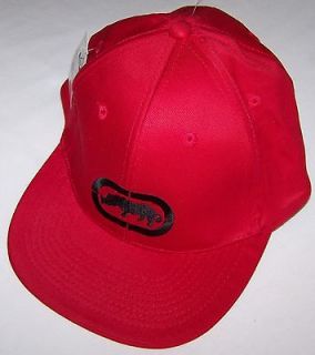 ECKO UNLTD mens $28 VINTAGE RARE cttn fitted HAT Red w/Black Rhino