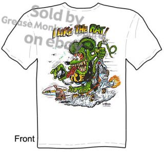 Ed Roth T shirt, Rat Fink Clothing, “I Like The Rat” Tee, Sz M L