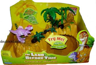 LAND BEFORE TIME EARTHSHAKIN MOUNTAIN ELECTRONIC TOY + RUBY FIGURE
