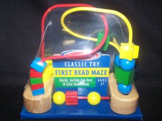 Melissa and Doug Classic First Bead Maze 18 Solid Wooden Beads # 3042