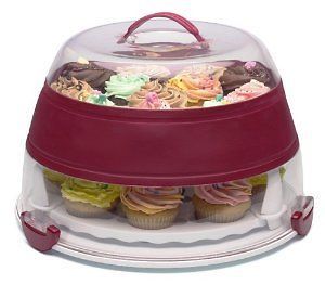 Progressive International Collapsible Cupcake and Cake Carrier New