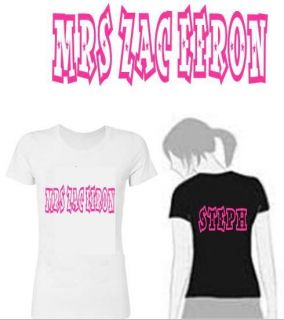 Personalised Mrs Zac Efron t shirt