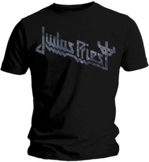Judas Priest Distressed Metal Logo T Shirt   New & Official In Bag [4