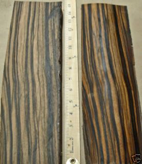 Macassar Ebony wood veneer 4 x 14 (no backing)