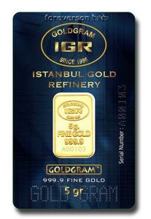 Newly listed 5 G Gram 9999 24K GOLD Premium Bullion Bar Ingot with