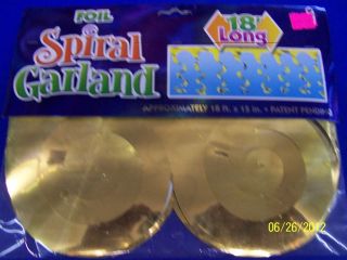 Foil Spiral Garland Solid Color Prom Banquet Party Decoration   Gold