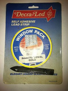 DECRA LED SELF ADHESIVE LEAD STRIP WINDOW PACK 3/8 X 33 (OVAL GOLD)