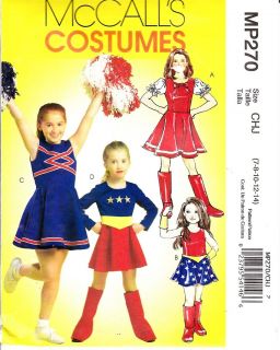 Girls Costume Pattern Cheerleader Wonder Woman Cuffs Boot Covers Size