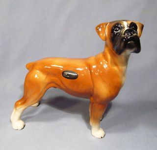 Coopercraft Made in England Large Ceramic Boxer Dog Figurine   Nice