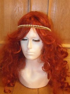 GOLD PEARL ART DECO STYLE 1920S FOREHEAD HEAD BAND / FASCINATOR
