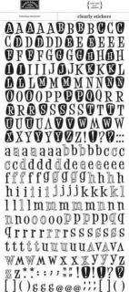 Karen Foster RETRO ALPHABET Large Clearly Stickers Scrapbooking Paper