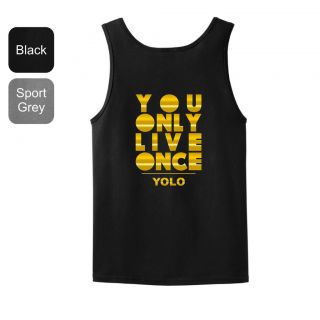 Drake You Only Live Once Gold Tank Top YOLO Octobers Own XO OVOXO