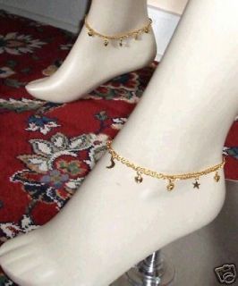New Gold Golden 2x Anklets Pazaib Shalwar Salwar Kameez indian Sari
