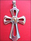 JAMES AVERY Very Large Cross 14kt Gold w/ Sterling Silver 2.5 NICE