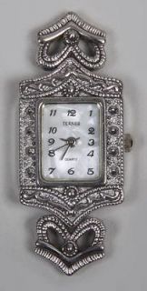 Vintage Bijoux Terner Ladies Silver Tone Marcasite Watch  Beautiful