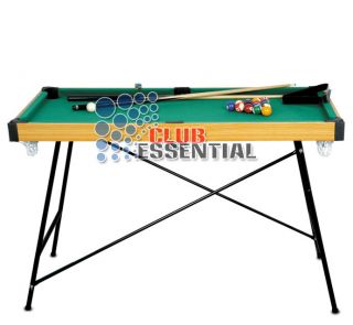 Large Eight 8 Ball American Style Folding Pool Table Set & Balls Cues