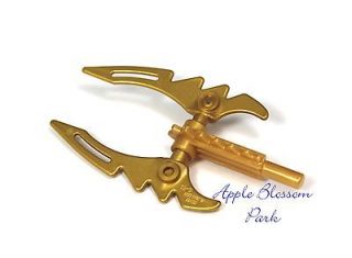 Ninjago Ninja GOLDEN DOUBLE BLADE SWORD Gold Minifig Tool Knife Weapon