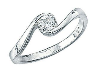 925 STERLING SILVER LAB DIAMOND PROMISE RING LADY WOMEN FINGER/THUMB