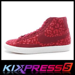 Nike WMNS Blazer Mid Print [536698 600] NSW Leopard Pack Red/Sail