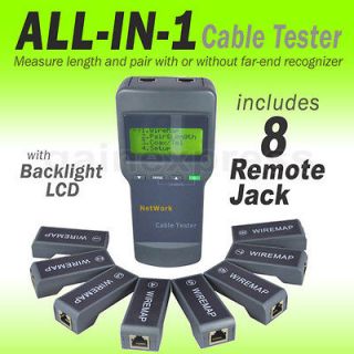 8108 Network LAN Phone Cable Tester Meter Cat5 RJ45 Mapper, 5E, 6E