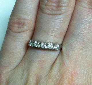 Five Stone Diamond Ring   White Gold   .40 tcw   Size 3.75
