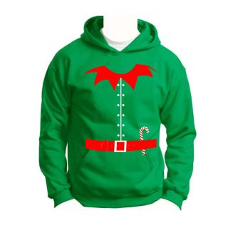 Elf Santas Helper YOUTH HOODIE Sweatshirt Christmas Costume North