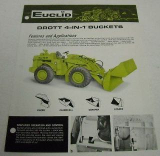 Euclid 1970 Drott 4 in 1 Buckets Sales Brochure
