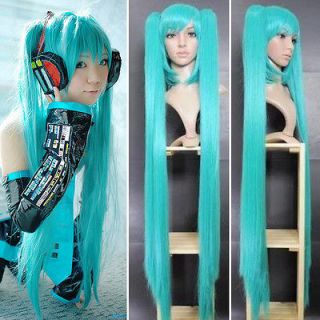 Haloween VOCALOID Hatsune Miku Anime Cosplay Costume Party Wig + Free