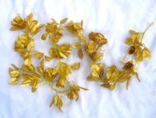 GOLD Rose Garland ~ Silk Wedding Flowers ~ Arch Gazebo Decor ~ 50th